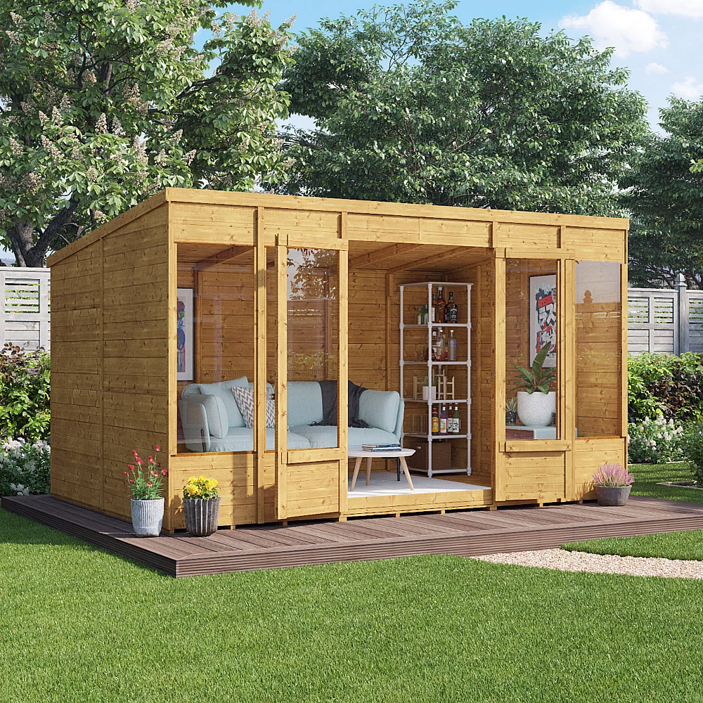 12x8 Bella TandG Pent Summerhouse BillyOh