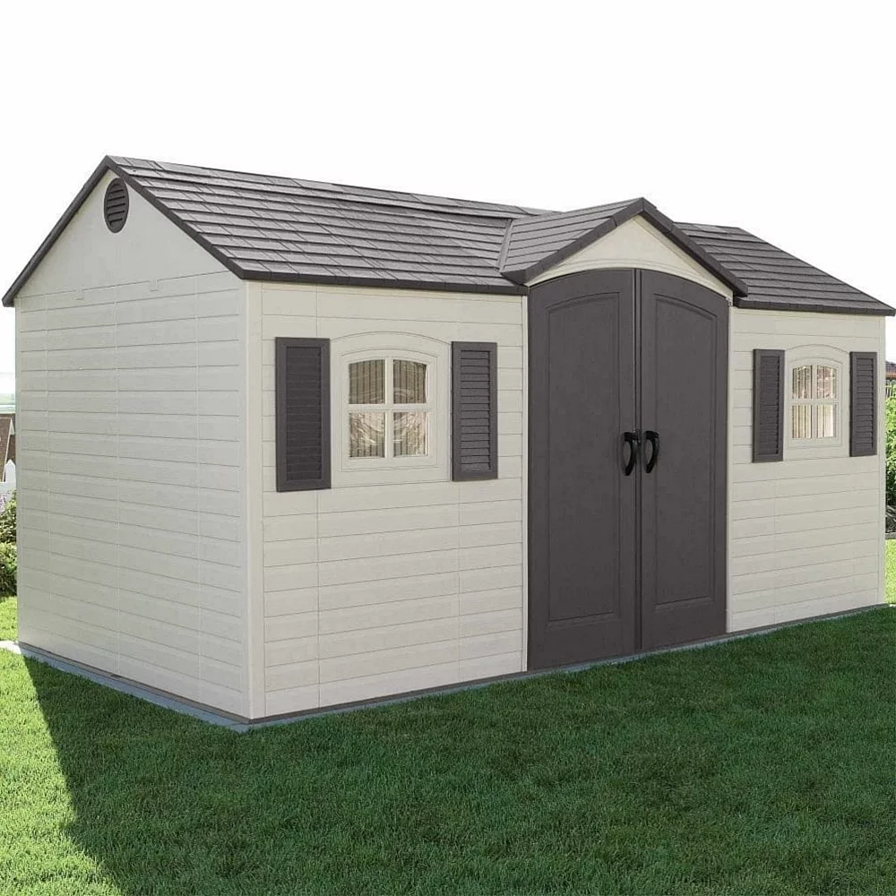 Lifetime 15x8 Heavy Duty Plastic Shed Single Entrance