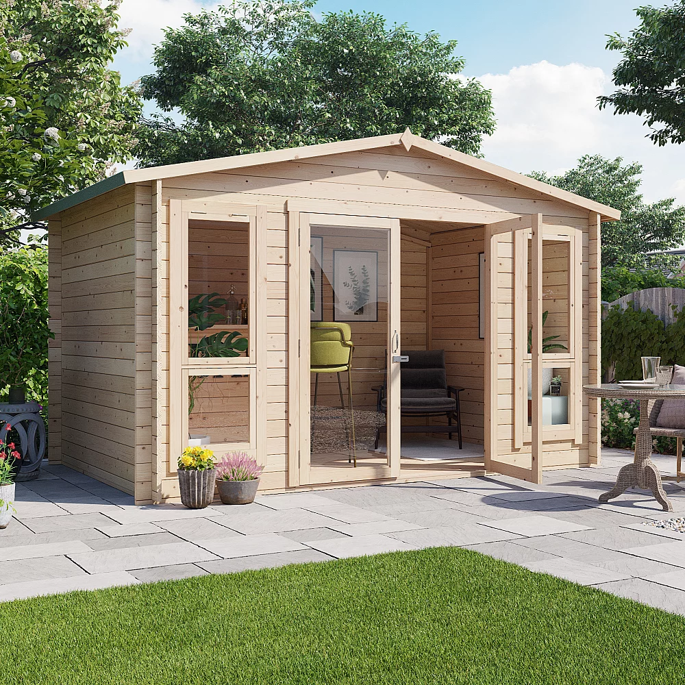 14 x 8 Pressure Treated Log Cabin BillyOh Sasha Log Cabin Summerhouse 28mm