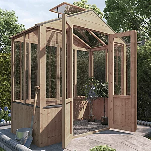 3x6 Wooden Clear Wall Greenhouse with Opening Roof Vent PT BillyOh 4000 Lincoln