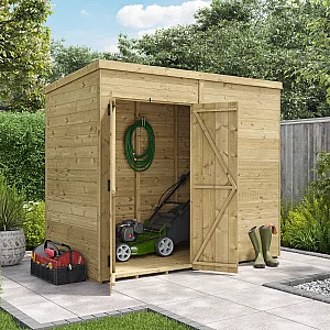 BillyOh Switch Tongue and Groove Pent Wooden Shed 8x4 Windowless 11mm Garden Shed 8 x 4ft