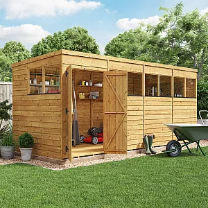 BillyOh Switch Overlap Pent Shed 16x6 Windowed