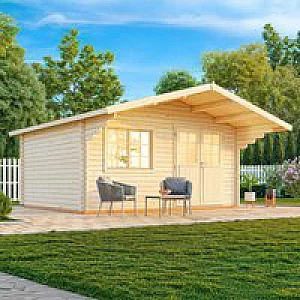 Palmako Sally 4.8m x 3.9m Log Cabin Summerhouse 44mm