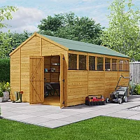 16x10 BillyOh Expert Tongue and Groove Apex Shed with Windows Modular Door and Window Layout Double Doors Garden Workshop