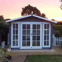 Shire Epping 3.6m x 3.6m Log Cabin Summerhouse 28mm