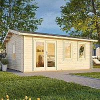 Palmako Iris 5.3m x 4.1m Log Cabin Garden Building 44mm