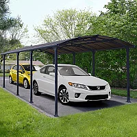 12 ft x 28 ft Palram Canopia Arcadia 8500 Grey Metal Carport 3.59m x 8.58m