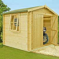 Shire Bradley 2.1m x 2.1m Log Cabin Shed 19mm
