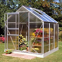 Halls 6x6 Aluminium Frame Polycarbonate Greenhouse
