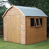 12 ft x 8 ft Traditional Shiplap Dutch Barn Heavy Duty Wooden Garden Shed 3.66m x 2.44m