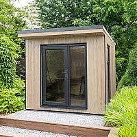 Forest Xtend 2.5 Small Garden Office Small Insulated Garden Room with uPVC 2.54m x 2.9m 97mm
