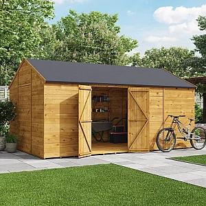 16x10 BillyOh Expert Classic Tongue and Groove Windowless Reverse Apex Shed Double Doors PreAssembled Panels Wooden Garden Workshop