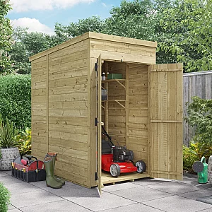 BillyOh Switch Tongue and Groove Pent Wooden Shed 4x6 Windowless Garden Shed