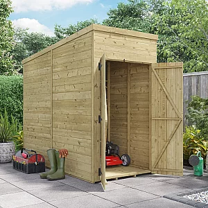 BillyOh Switch Tongue and Groove Pent Wooden Shed 4x8 Windowless Garden Shed