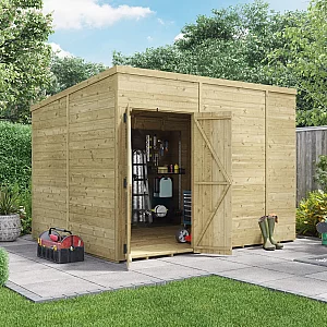 10x8 BillyOh Switch Tongue and Groove Pent Wooden Shed Windowless Garden Shed 10 x 8ft